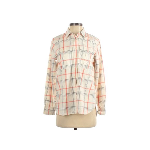 Banana Republic Women's Size Extra Small (XS) Long Sleeve Plaid Button-Down - Picture 3 of 4